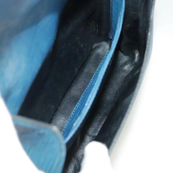 LOUIS VUITTON Epi Cartouchiere MM Shoulder Bag Blue - Picture 14 of 15